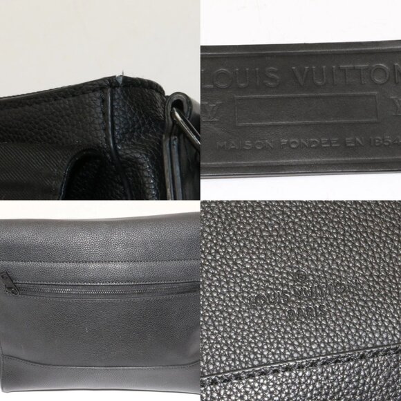 Louis Vuitton Aerogram Takeoff Messenger Bag Leather Black - Picture 14 of 14